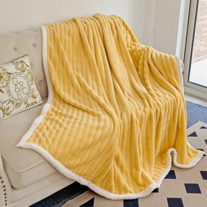 91家纺网 家纺一手货源 找家纺 法澳 2024新款A类仿兔毛绒300克牛奶绒多功能盖毯空调毯毛毯