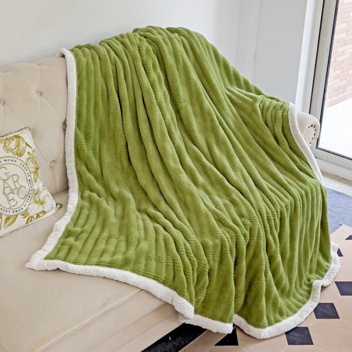 91家纺网 家纺一手货源 找家纺 法澳 2024新款A类仿兔毛绒300克牛奶绒多功能盖毯空调毯毛毯