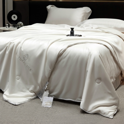 91家纺网 家纺一手货源 找家纺 新款100支纯蚕丝被二合一拉链子母被全棉双胎被长绒棉蚕丝被芯春秋被