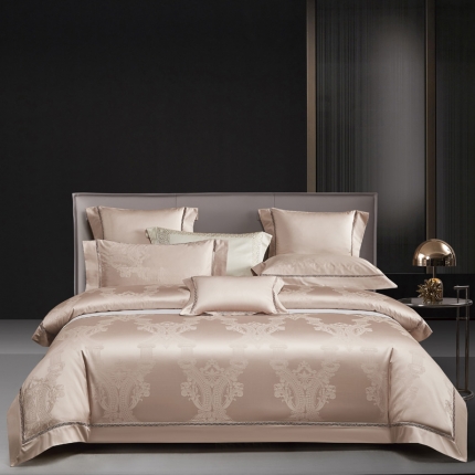 91家纺网 家纺一手货源 找家纺 140S140支长绒棉全棉提花四件套可定制可配七件套直播爆款 苏曼X