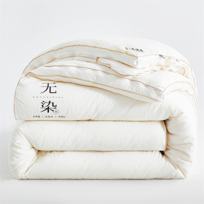 91家纺网 家纺一手货源 找家纺 创优家纺 2025新款子母被 白色-金边