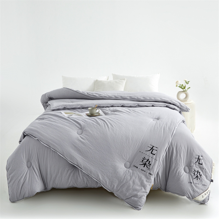 91家纺网 家纺一手货源 找家纺 创优家纺 2025新款子母被 灰色