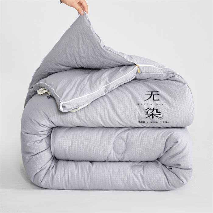 91家纺网 家纺一手货源 找家纺 创优家纺 2025新款子母被 灰色