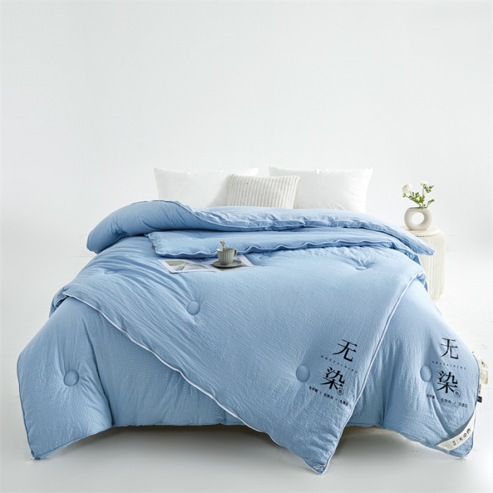 91家纺网 家纺一手货源 找家纺 创优家纺 2025新款子母被 蓝色