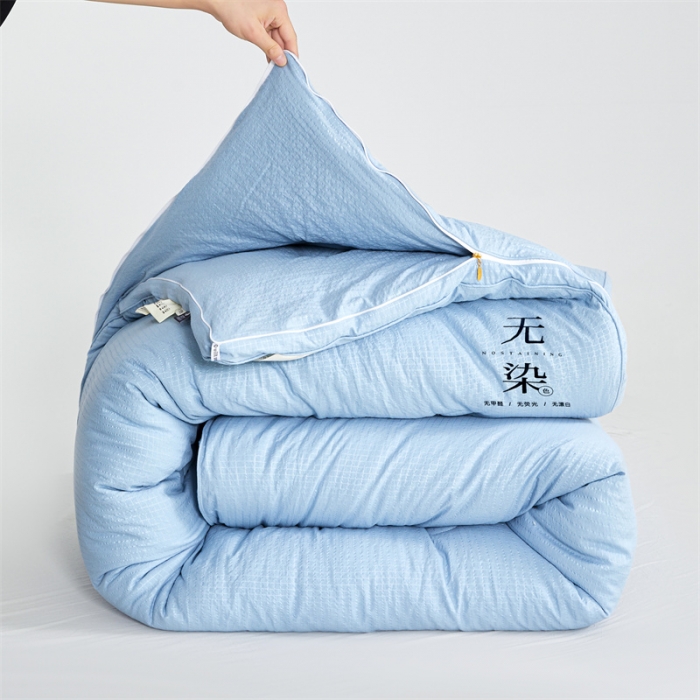 91家纺网 家纺一手货源 找家纺 创优家纺 2025新款子母被 蓝色
