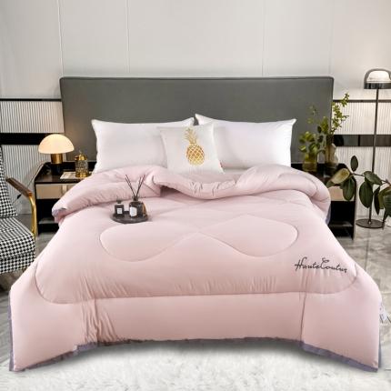 91家纺网 家纺一手货源 找家纺 好欣怡 2026新款水洗棉印花纯色冬被被子被芯 水洗棉-浅驼