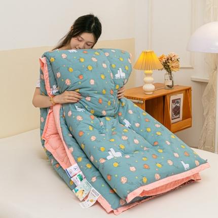 91家纺网 家纺一手货源 找家纺 （总）缦卡琳 2023新款3D按摩拼角豆豆被保暖冬被