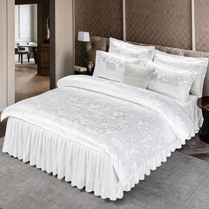 91家纺网 家纺一手货源 找家纺 （总）莱欧纳 2025新款欧式提花床裙四件套