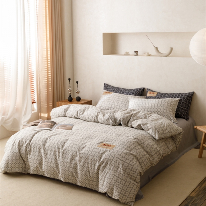 91家纺网 家纺一手货源 找家纺 棉生活 2023新款全棉磨毛四件套