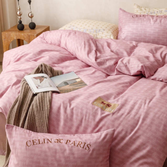 91家纺网 家纺一手货源 找家纺 棉生活 2023新款全棉磨毛四件套 艾可紫