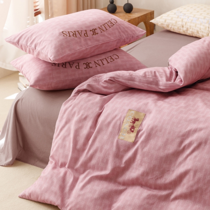 91家纺网 家纺一手货源 找家纺 棉生活 2023新款全棉磨毛四件套 艾可紫