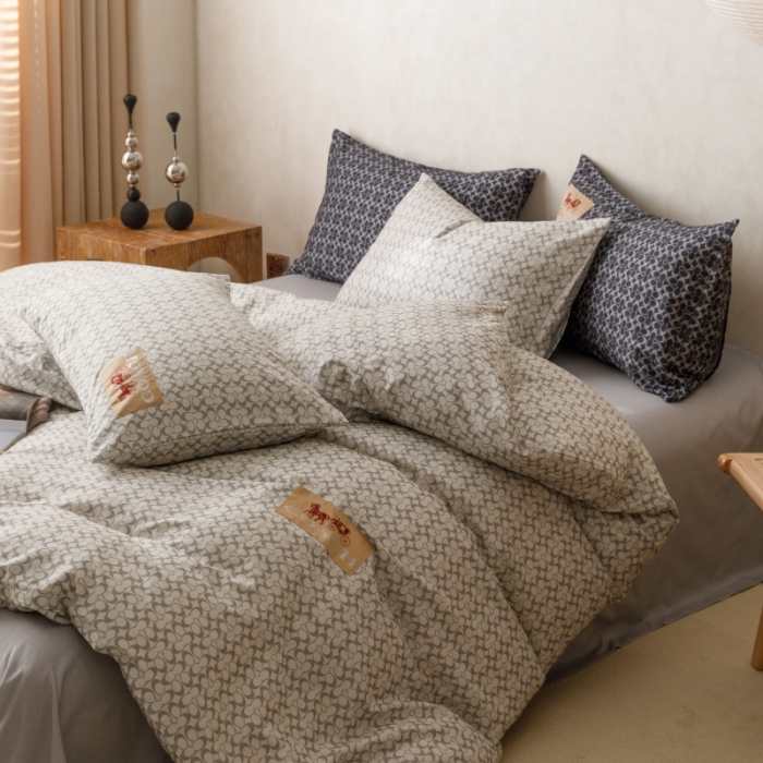 91家纺网 家纺一手货源 找家纺 棉生活 2023新款全棉磨毛四件套 静享灰