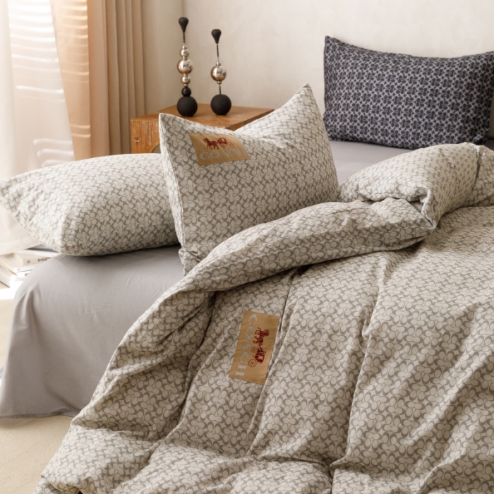 91家纺网 家纺一手货源 找家纺 棉生活 2023新款全棉磨毛四件套 静享灰