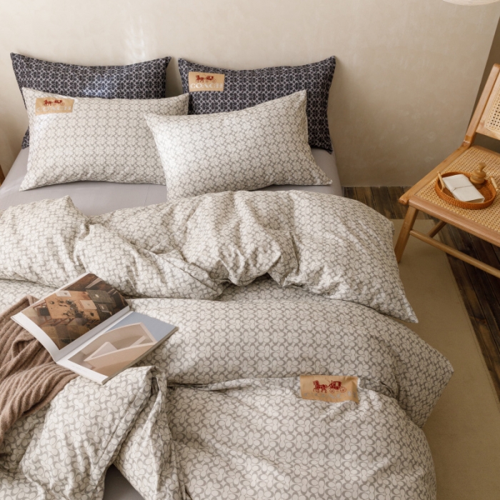 91家纺网 家纺一手货源 找家纺 棉生活 2023新款全棉磨毛四件套 静享灰