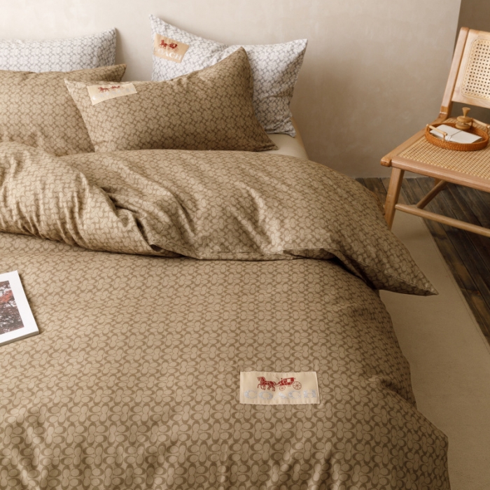 91家纺网 家纺一手货源 找家纺 棉生活 2023新款全棉磨毛四件套 静享咖