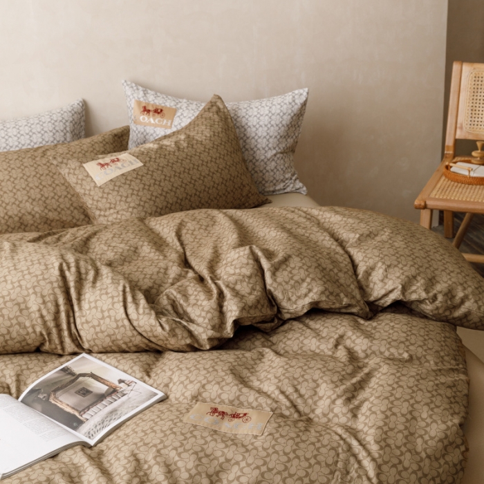 91家纺网 家纺一手货源 找家纺 棉生活 2023新款全棉磨毛四件套 静享咖