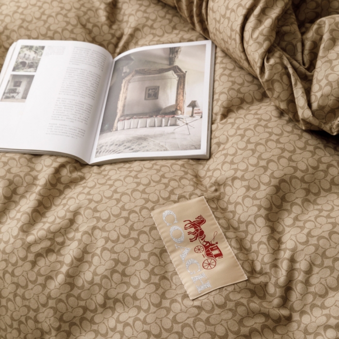 91家纺网 家纺一手货源 找家纺 棉生活 2023新款全棉磨毛四件套 静享咖