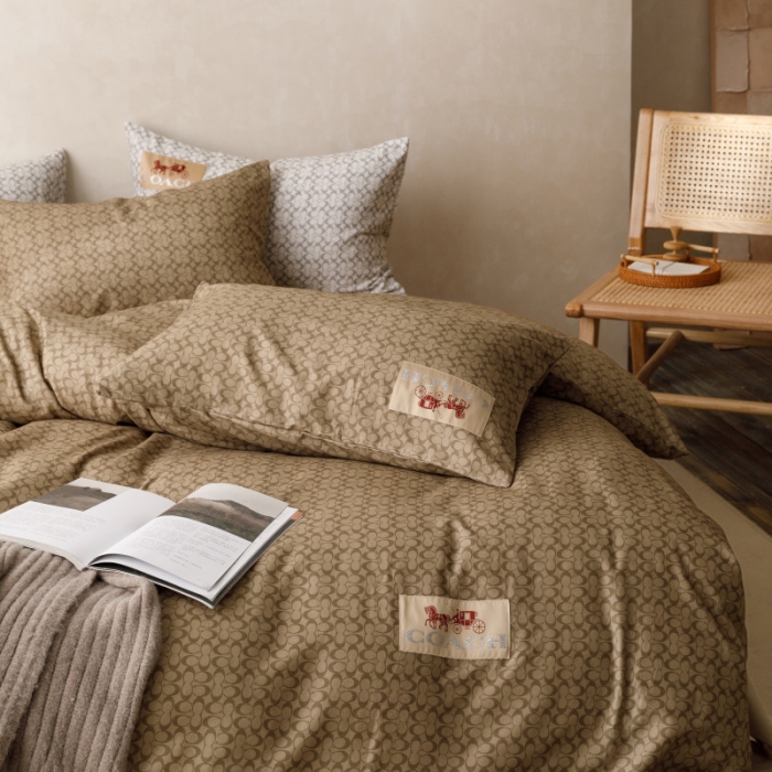 91家纺网 家纺一手货源 找家纺 棉生活 2023新款全棉磨毛四件套 静享咖