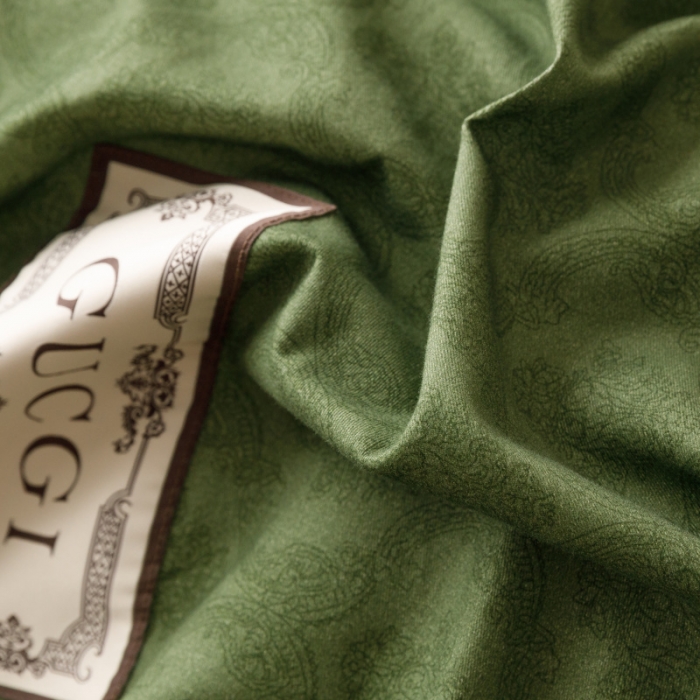 91家纺网 家纺一手货源 找家纺 棉生活 2023新款全棉磨毛四件套 诺伊尔绿