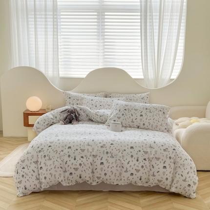 91家纺网 家纺一手货源 找家纺 （总）优眠坊 2025新款全棉双层纱四件套