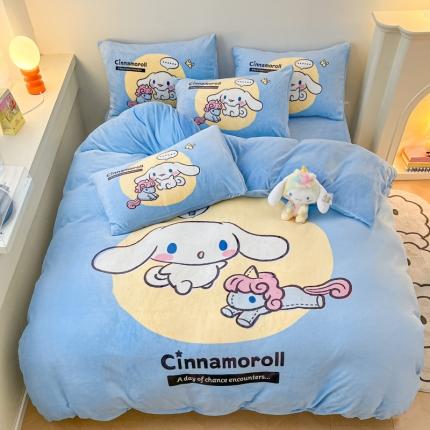 91家纺网 家纺一手货源 找家纺 （总）孩子王 2023正版授权直播三丽鸥卡通大版双面加厚牛奶绒系列