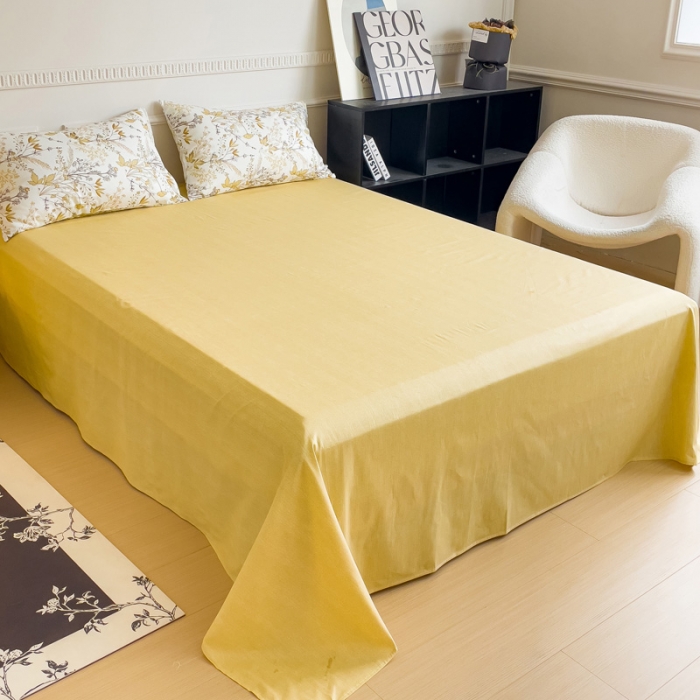 91家纺网 家纺一手货源 找家纺 （总）畅畅家纺 2023新款13372全棉小清新简约系列四件套