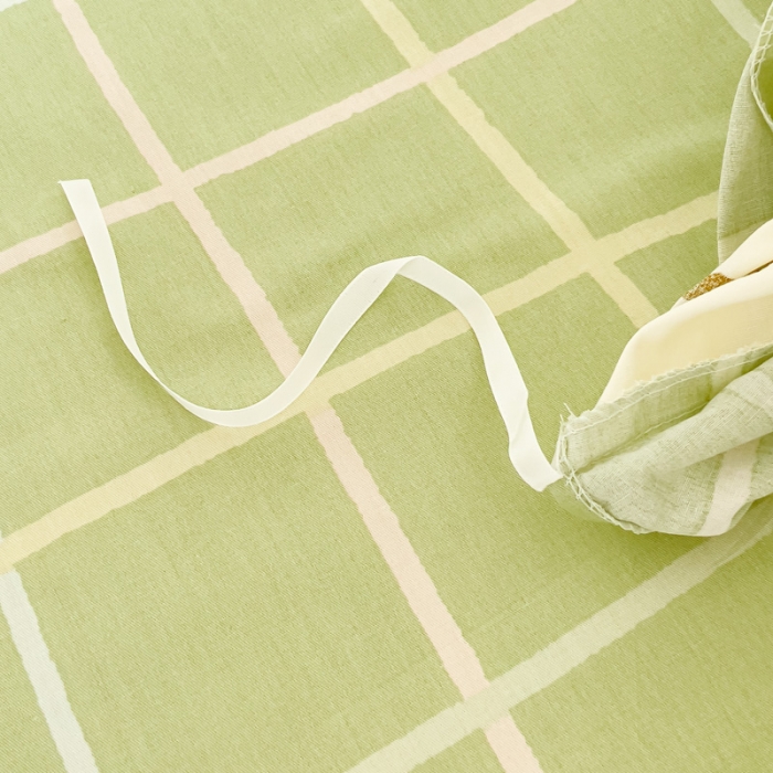 91家纺网 家纺一手货源 找家纺 畅畅家纺 2023新款13372全棉小清新简约系列四件套 茶霜