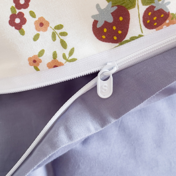 91家纺网 家纺一手货源 找家纺 畅畅家纺 2023新款13372全棉小清新简约系列四件套 莫奈