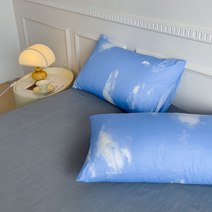 91家纺网 家纺一手货源 找家纺 畅畅家纺 2023新款13372全棉小清新简约系列四件套 意境