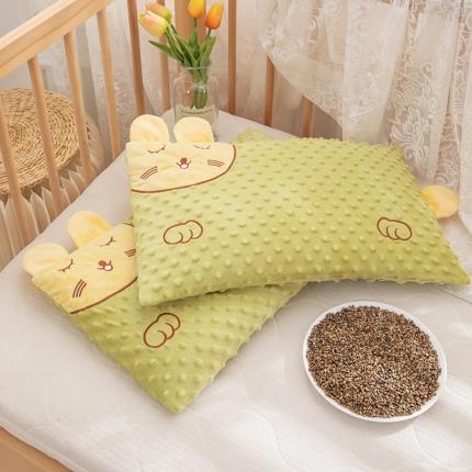 91家纺网 家纺一手货源 找家纺 总织布人2023新款枕芯幼儿园儿童学生枕猫咪刺绣豆豆绒安抚枕枕套+枕芯