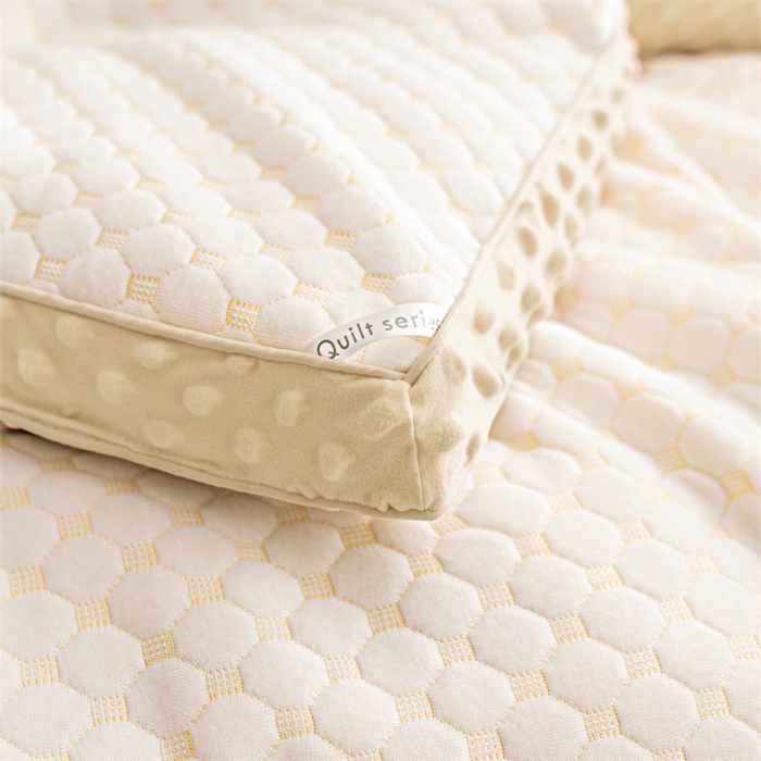 91家纺网 家纺一手货源 找家纺 换种生活 新款A类空气层大豆冬被系列 香槟色