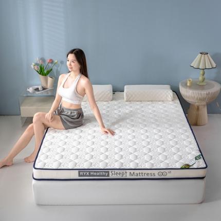 缔莱  2023新款A类针织乳胶抗压记忆棉乳胶床垫-字母边款 花瓣白（白）