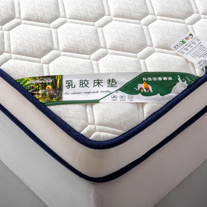 91家纺网 家纺一手货源 找家纺 缔莱  2023新款A类针织乳胶抗压记忆棉乳胶床垫-字母边款 菱形白（白）