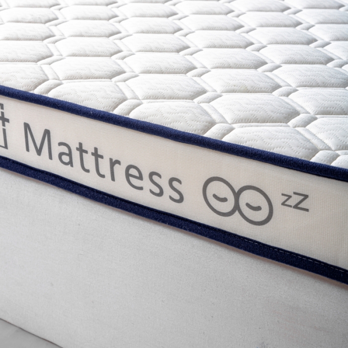 91家纺网 家纺一手货源 找家纺 缔莱  2023新款A类针织乳胶抗压记忆棉乳胶床垫-字母边款 菱形白（白）