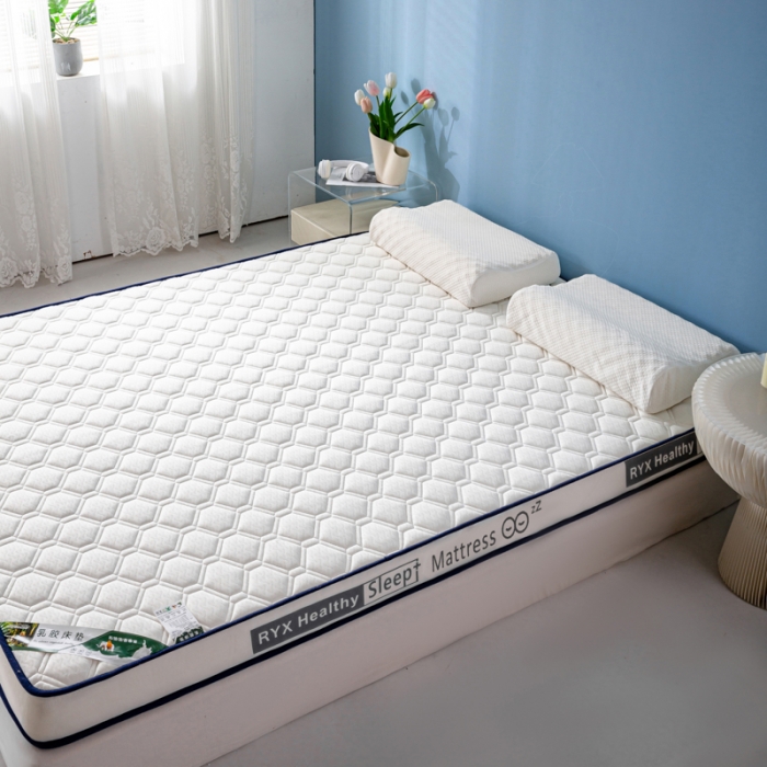 91家纺网 家纺一手货源 找家纺 缔莱  2023新款A类针织乳胶抗压记忆棉乳胶床垫-字母边款 菱形白（白）