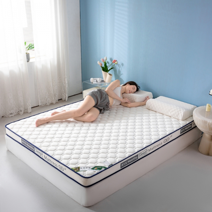 91家纺网 家纺一手货源 找家纺 缔莱  2023新款A类针织乳胶抗压记忆棉乳胶床垫-字母边款 菱形白（白）