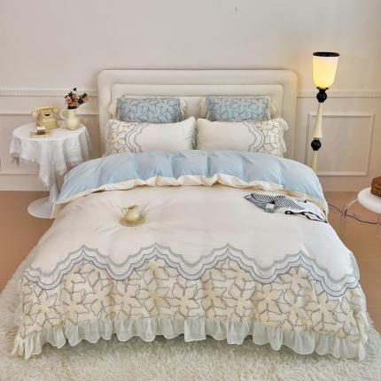 91家纺网 家纺一手货源 找家纺 （总）品家居 2025新款长绒棉四件套-艾米莉