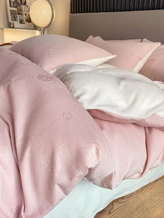 91家纺网 家纺一手货源 找家纺 （总）金奇达 2023新款全棉华夫格绒四件套