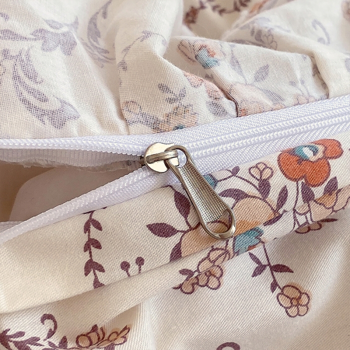 91家纺网 家纺一手货源 找家纺 罗艺轩 2024新款全棉蕾丝夹棉床裙巴黎春天系列四件套 赛娅