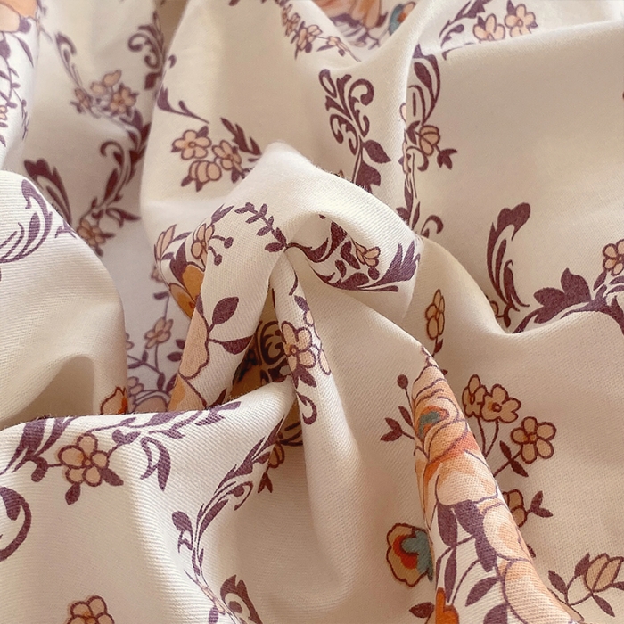 91家纺网 家纺一手货源 找家纺 （总）罗艺轩 2024新款全棉蕾丝夹棉床裙巴黎春天系列三件套