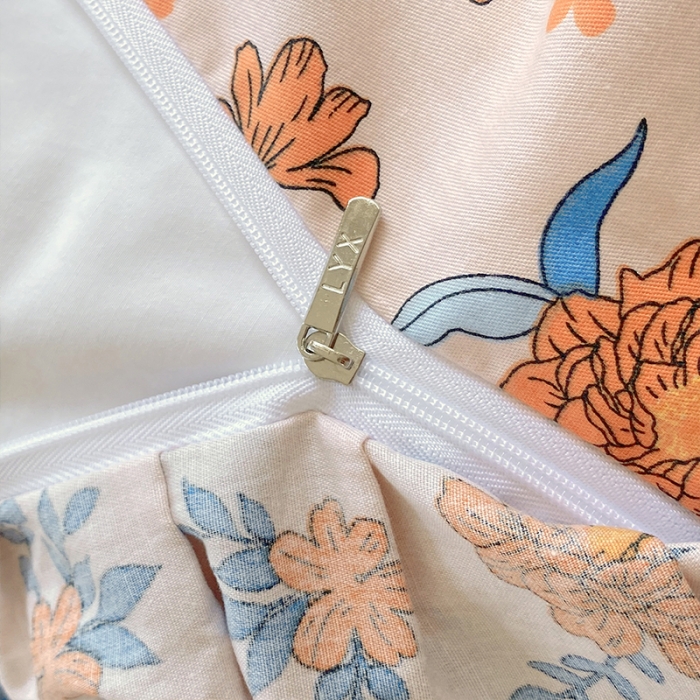 91家纺网 家纺一手货源 找家纺 罗艺轩 2024新款全棉蕾丝夹棉床裙巴黎春天系列三件套 丹尼斯