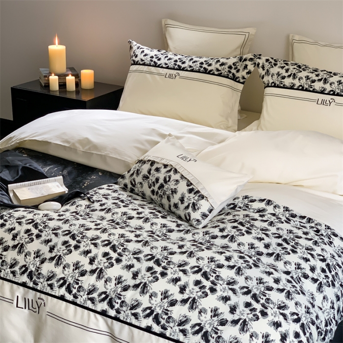 91家纺网 家纺一手货源 找家纺 （总）优然居 2023新款拼接刺绣四件套