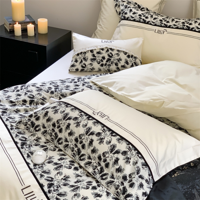 91家纺网 家纺一手货源 找家纺 优然居 2023新款拼接刺绣四件套 莉莉