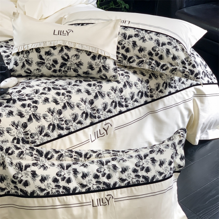 91家纺网 家纺一手货源 找家纺 优然居 2023新款拼接刺绣四件套 莉莉