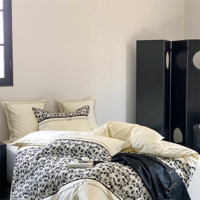 91家纺网 家纺一手货源 找家纺 优然居 2023新款拼接刺绣四件套 莉莉