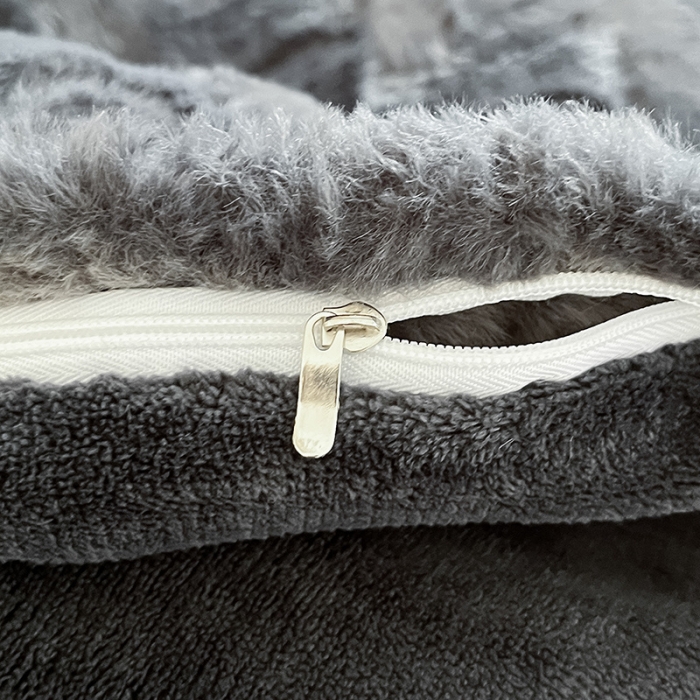 91家纺网 家纺一手货源 找家纺 澳梵 2023新款立体压花兔兔绒牛奶绒四件套 波浪-金典黑