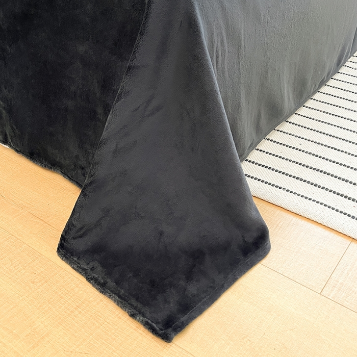 91家纺网 家纺一手货源 找家纺 澳梵 2023新款立体压花兔兔绒牛奶绒四件套 波浪-金典黑