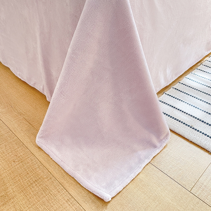 91家纺网 家纺一手货源 找家纺 澳梵 2023新款立体压花兔兔绒牛奶绒四件套 玫瑰-紫