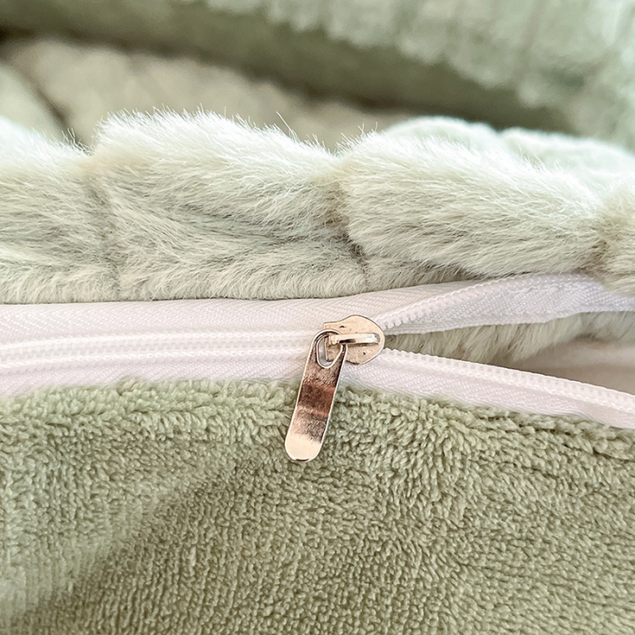 91家纺网 家纺一手货源 找家纺 澳梵 2023新款立体压花兔兔绒牛奶绒四件套 米拉-豆绿