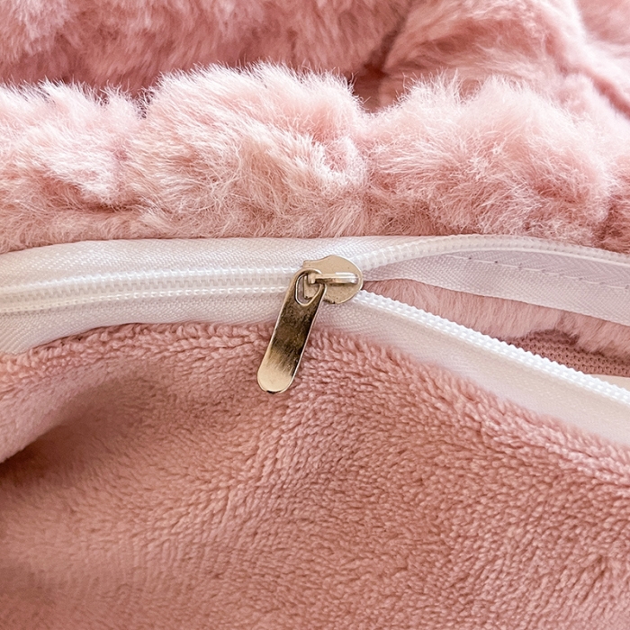 91家纺网 家纺一手货源 找家纺 澳梵 2023新款立体压花兔兔绒牛奶绒四件套 米拉-粉豆沙